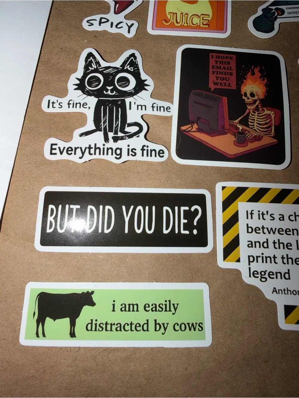 Funny stickers set of 10